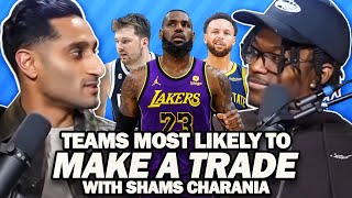 NBA Teams Most Likely To Make Trades With Shams Charania [upl. by Einnad]