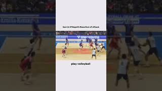 Earvin NGapeth Reaction of attack sports playvolleyball volleyballworld TitansVolleyball [upl. by Carlotta]