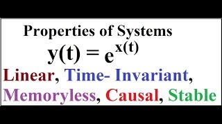 Properties Of Systems  Example 3 [upl. by Dinan999]