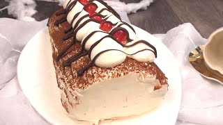 Tiramisu façon bûche de noël sans cuisson [upl. by Lanny365]