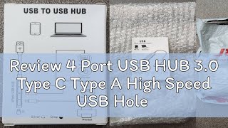 Review 4 Port USB HUB 30 Type C Type A High Speed USB Hole Port Splitter Expander Adapter 3 [upl. by Winny]