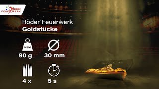 Goldstücke  Bombenrohre von Röder Feuerwerk  Produktvideo [upl. by Tonnie680]