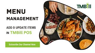 Adding and Updating Items with TMBill POS Made Easy  Best Restaurant Management Software [upl. by Adikram]