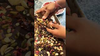 Dark Chocolate Bark easyrecipe healthy kidscooking chocolate dessert holiday highprotein [upl. by Eatnad832]