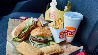 I Eat BURGER KING Feast  MUKBANG [upl. by Weatherley]