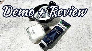 A Little Demo of the PRORASO Blue Shaving Cream and Aftershave Balm [upl. by Jadda270]