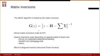 MAX Webinar 2020  TranSIESTA new functionalities matrix inversion [upl. by Ellehcem]