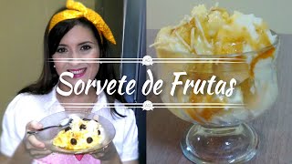 SORVETE CASEIRO DE FRUTA SEM LACTOSE [upl. by Llewop]