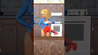 Lil spidey And Baby Thanos Fighting For Milk  Mother Love 😘 spiderman shorts [upl. by Eilatam]