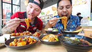 11 am ASIAN FOOD Mukbang in Miami Florida Tteokbokki Pork Buns amp Zombie Cake [upl. by Chew12]