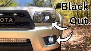 2006 4Runner Headlight and Fog Light Upgrade Black Out [upl. by Ume]