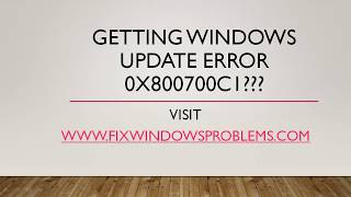 Fix Windows Update Error 0x800700C1 [upl. by Attena]