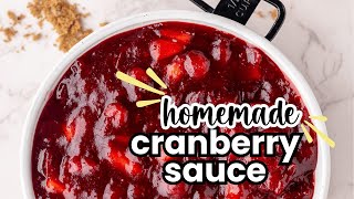 Homemade Cranberry Sauce  MustHave Holiday Dish [upl. by Meyeroff549]