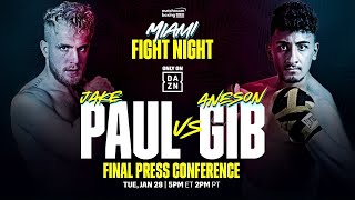 FINAL PRESS CONFERENCE  Jake Paul vs AnEsonGib [upl. by Earej]