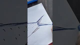 Hilsa drawing shortsadoptme viralvideo viralshorts art music beats  Drawee12 [upl. by Auqinahc]