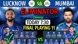 IPL 2023 Eliminator Match  Mumbai vs Lucknow Match Playing XI  MI vs LSG Match Playing 11  MIvLSG [upl. by Onej]