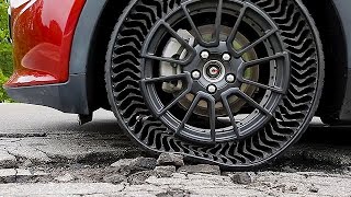 Michelin Airless Tire UPTIS  Unique PunctureProof Tire System [upl. by Charley104]