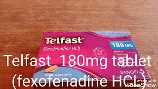 Telfast 180mg tablet  Fexofenadine HCL [upl. by Elva]