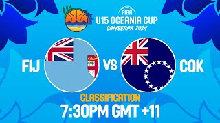 Fiji v Cook Islands  Full Basketball Game  FIBA U15 Womens Oceania Cup 2024  Class Games 78 [upl. by Sherwin329]