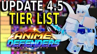 Update 45 Tier List  Anime Defenders [upl. by Mode]