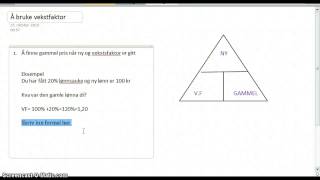 1yp Hvordan finne gammel pris når ny og vekstfaktor er gitt [upl. by Ilanos]