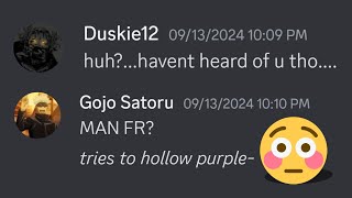 GOJO DID WHAT😳  Discord Meme non anime fan edition [upl. by Felike]