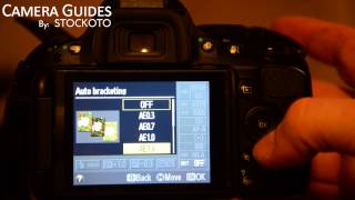 How to set Exposure Bracketing on a Nikon D5100  D5200 D5300 [upl. by Ahsiekat]