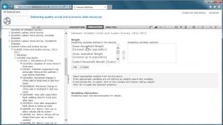 How to use the UK Data Service NESSTAR platrform to explore the Scottish Crime amp Justice Survey [upl. by Ahsatan321]