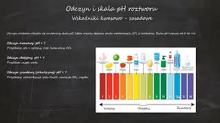 Odczyn i skala pH roztworu Wskaźniki kwasowo  zasadowe [upl. by Wira]