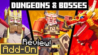 9 NEW BOSS BATTLES in Minecraft Survival with DUNGEONS amp BOSSES ADDON [upl. by Hnahc736]