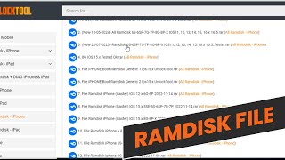 how to download ramdisk file  ramdisk file locotion  unlock tool  iphone ramdisk file [upl. by Quinby]