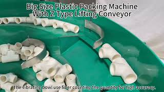 Big Size Plastic Packing Machine With Z Type Lifting Conveyor [upl. by Blanding]