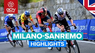 Favourites Go For Glory On The Poggio  MilanoSanremo 2023 Highlights [upl. by Tnahsarp]