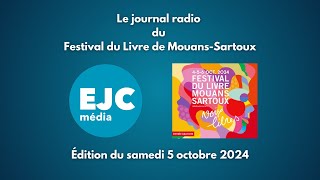 Journal radio du Festival du Livre de MouansSartoux samedi 5 octobre 2024 1 [upl. by Nairoc]