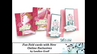 Fun fold cards with new Online Exclusives [upl. by Ahsoek408]