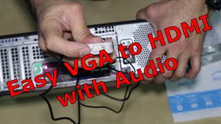 Convert vga to hdmi with audio to connect an old PC to a new TV [upl. by Edylc]