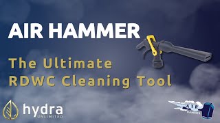 Air Hammer Cleaning Tool Cleaning A RDWC Hydroponic System [upl. by Nydroj494]