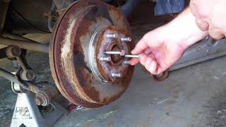 Remove stuck break drum 2006 Subaru Forester [upl. by Cristy]