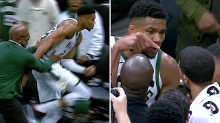 Giannis HEATED at Pacers for Taking Game Ball After His 64Point Performance [upl. by Ellerehs563]