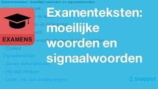 Examenteksten  moeilijke woorden en signaalwoorden [upl. by Rett]