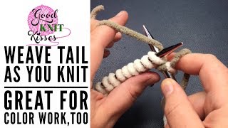 Weave Tail as You Knit CC [upl. by Reyam]