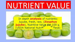 JUJUBE FRUIT NUTRITION FACTS AND HEALTH BENEFITS [upl. by Kwasi769]