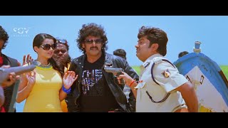 Upendra and Police Gang Playing Antakshari Comedy  Topiwala Kannada Movie Part7 [upl. by Ailalue]