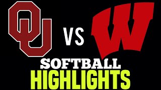 1 OU vs Wisconsin College Softball 2024 Mary Nutter Classic [upl. by Scully]