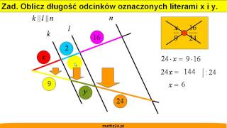 Twierdzenie Talesa  Zadanie z sześcioma odcinkami  Matfiz24pl [upl. by Assirod]