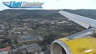 MFS2020 Beautiful and smooth Landing in Bilbao Fenix A320 IAE Vueling passenger amp Spotter view [upl. by Nura]