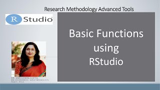 Basic Functions Using Rstudio  how to use Rstudio  Rstudio statistical analysis [upl. by Auhsej33]