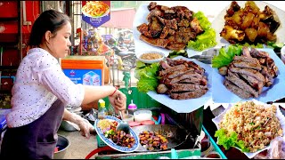 Ultimate Seafood Fried Rice Spicy Eel amp Frog Grilled Marinated Beef  Cambodian Street Food [upl. by Namqul]