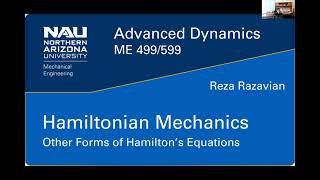 Advanced Dynamics  Hamiltonian Mechanics  Other forms of Hamilton equations [upl. by Cand403]