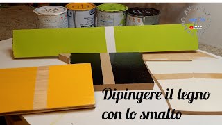 Dipingere il legno con smalto e cementite [upl. by Ikin]